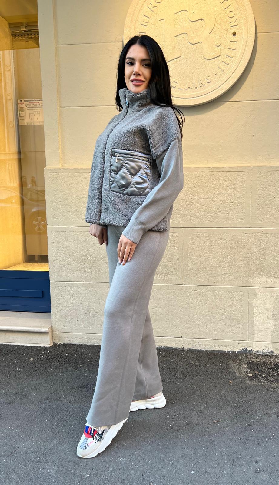 COMPLEU KATE - GRI - Magazin de haine online