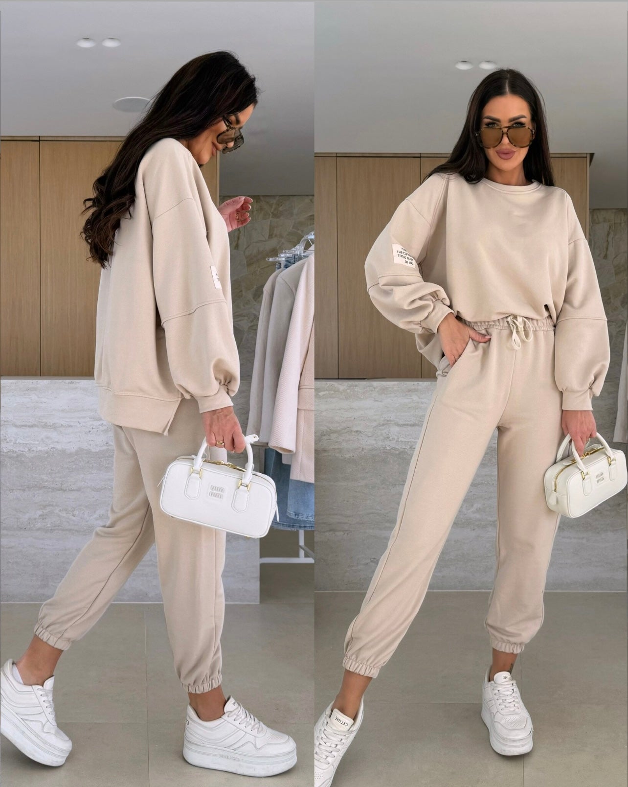 COMPLEU SARA - BEIGE - eLiaShop.ro Magazin de haine online