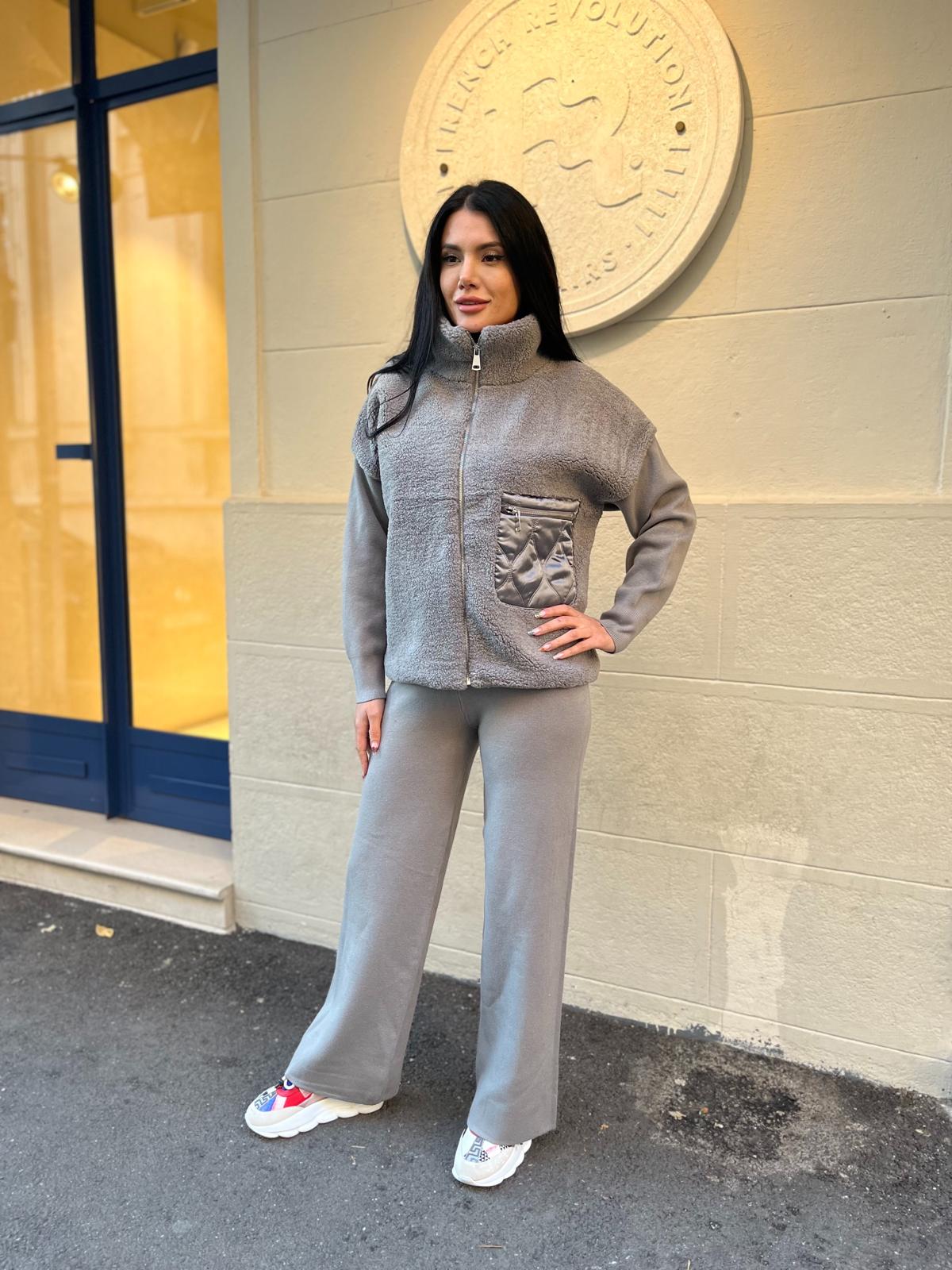 COMPLEU KATE - GRI - Magazin de haine online