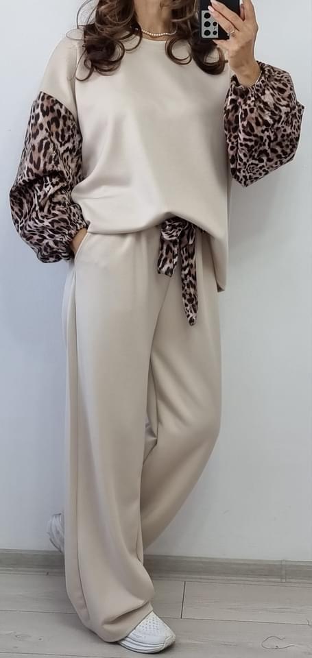 COMPLEU LEOPARD DIN BUMBAC - eLiaShop.ro Magazin de haine online