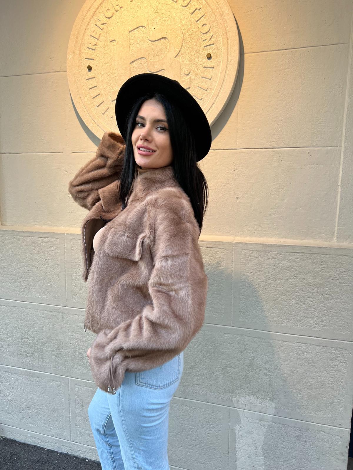 GEACA BLANA ECOLOGICA - BROWN - eLiaShop.ro Magazin de haine online